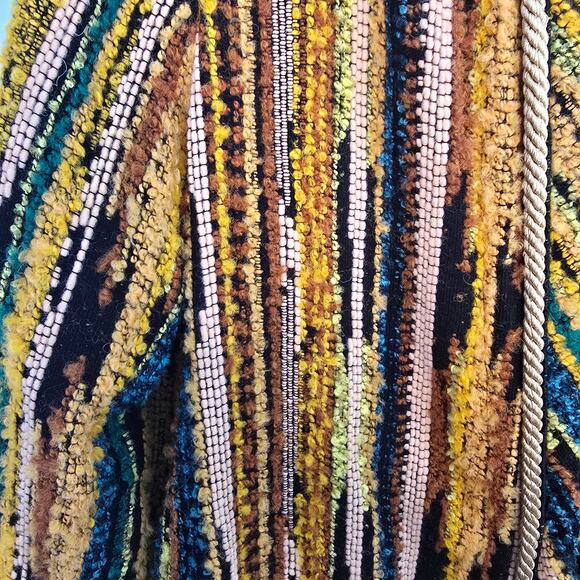 forte_forte Striped Jacquard Bouclé Long Coat Multicolor Marigold Size 0 US 2 - Picture 15 of 15